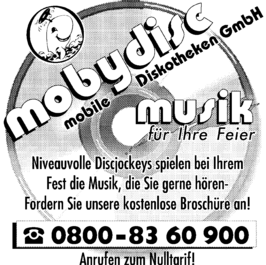 Mobydisc GmbH mobile Diskotheken - 61462-K�nigstein